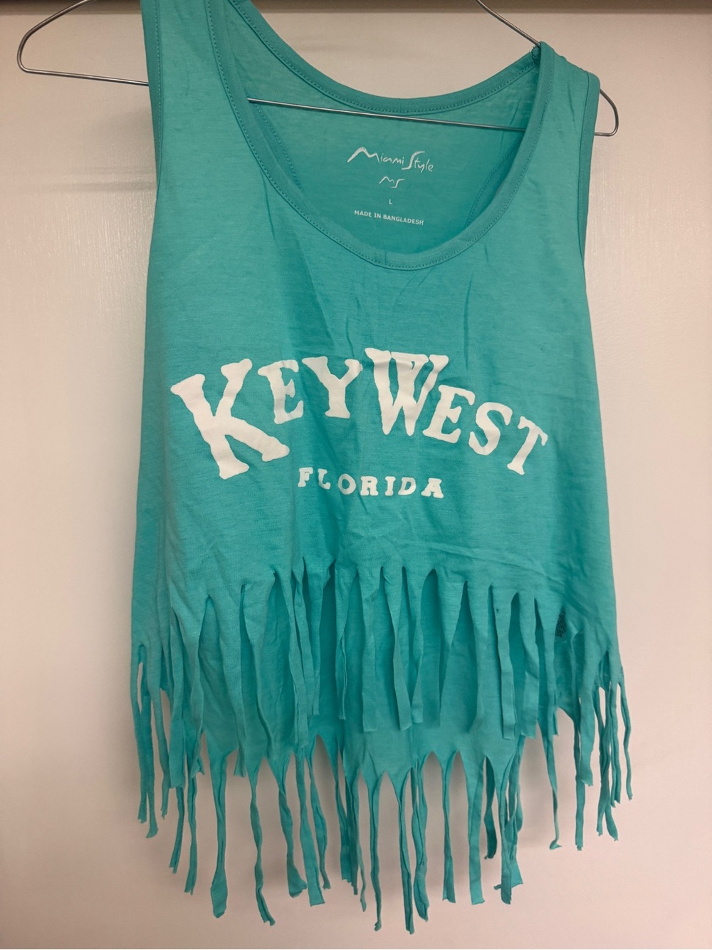 Kids' Key West Fringe Crop Top - Teal